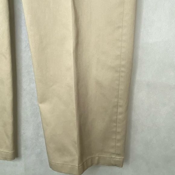 Eddie Bauer men’s casual dress pants ruston fit flat front tan/cream size 33” - Picture 5 of 16